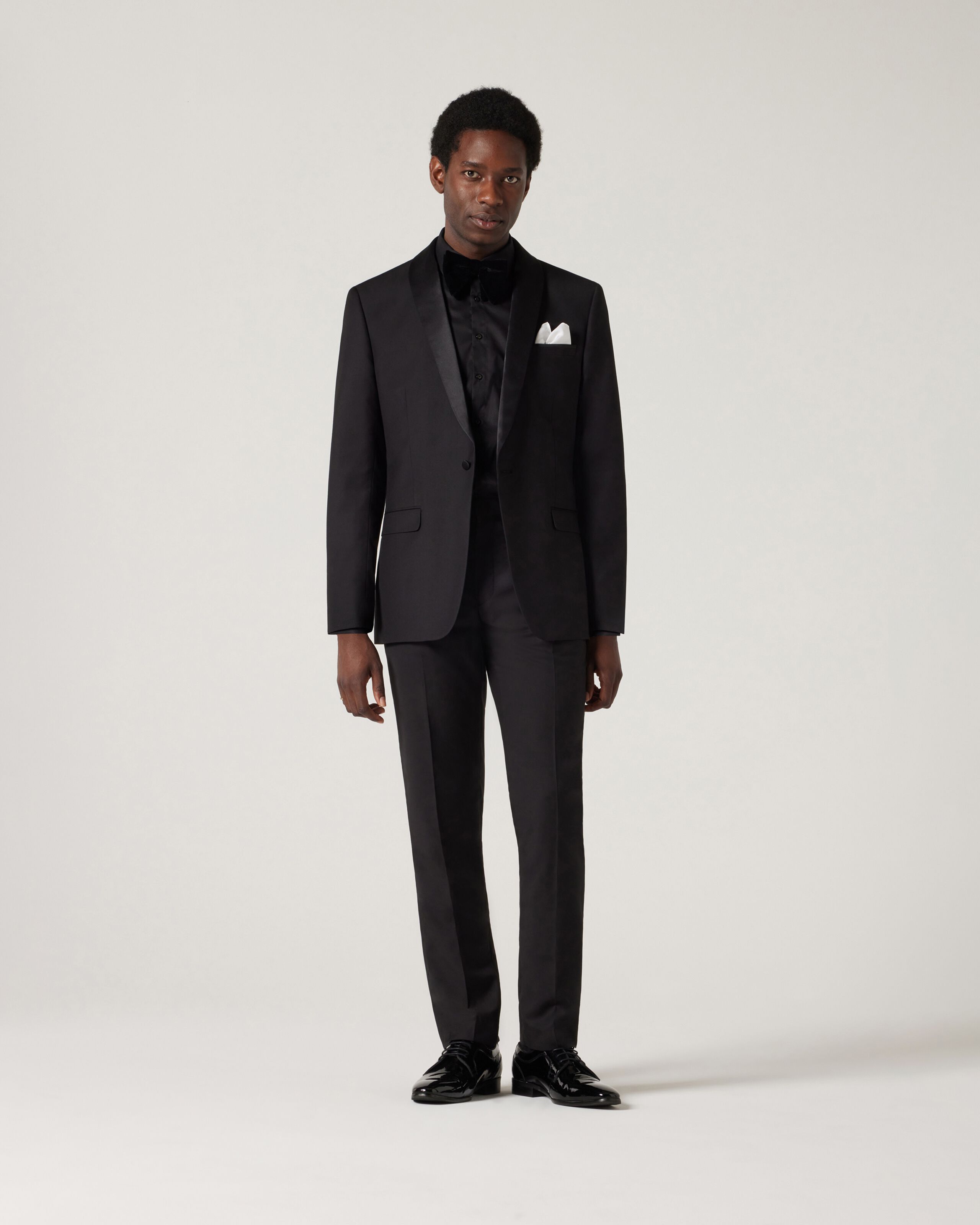 Slim Fit Tuxedo Pant Black Chintz Suit Pants Politix